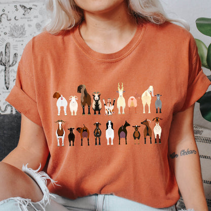Goat Lovers Comfort Color Tees, Farm Animal Shirts, Illustration, Breeds, Pet Comfort Colors T-Shirt