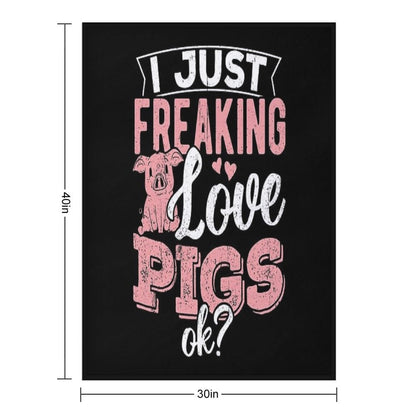 Animal Pigs Pets Gift-ready Throw Blanket