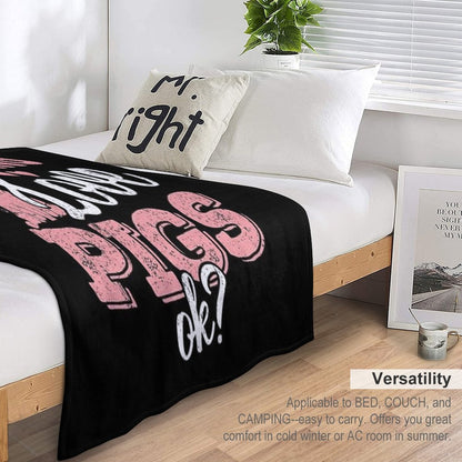 Animal Pigs Pets Gift-ready Throw Blanket