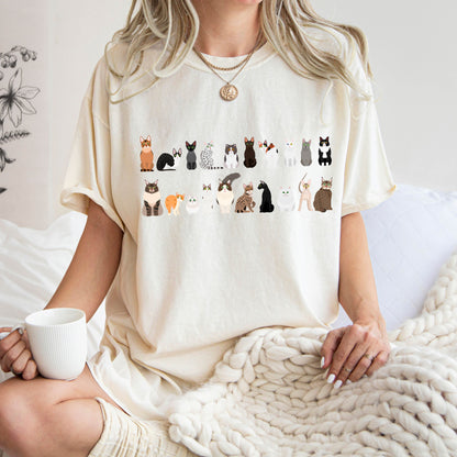 Cat Lovers Comfort Color Tees, Farm Animal Shirts, Illustration, Breeds, Pet Comfort Colors T-Shirt